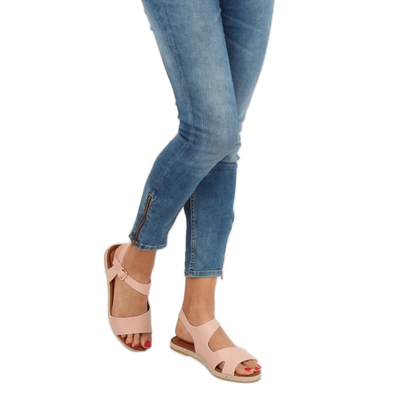 Růžové dámské sandály H-7 Pink růžový 1