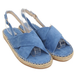 Modré espadrilové sandály YJ-2M12 Blue modrý 1