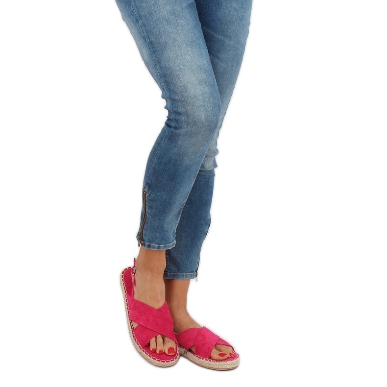 Sandály espadrilky Fuchsia YJ-2M12 Fuchsia růžový 1
