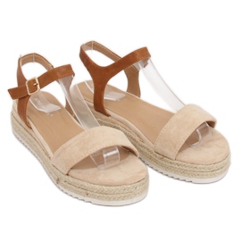 Béžové espadrilky sandály Y-8224 Beige béžový 2