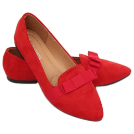 Červené dámské balerínky 8F59 Red červený 1
