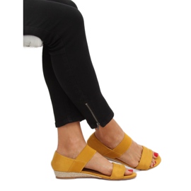 Žluté espadrilové sandály 9R71 žluté žluť 2