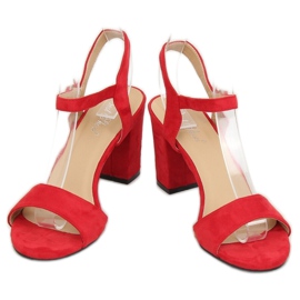 Červené sandály na sloupku FH-3M25 Červená 1