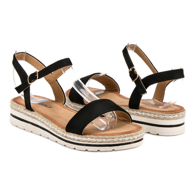 EXQUILY Černé sandály černý 1