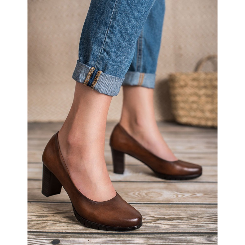 Vinceza Hnědé lodičky hnědý 1