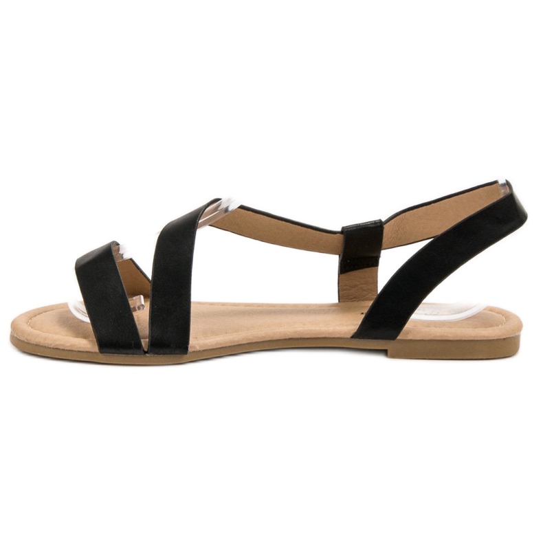 Primavera Nazouvací ploché sandály černý 1