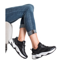 SHELOVET Černé tenisky černá 1