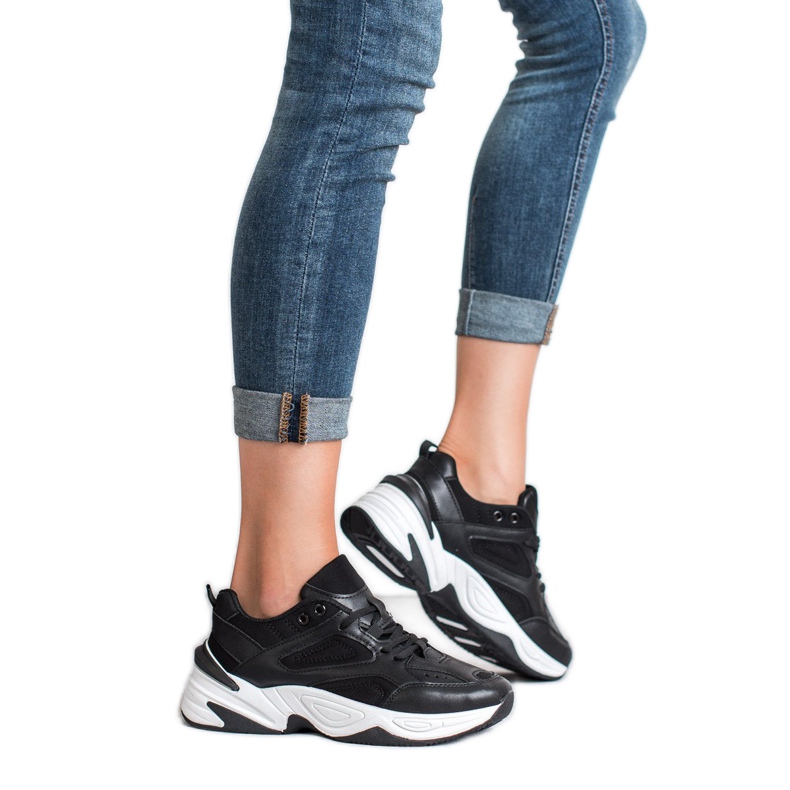 SHELOVET Černé tenisky černá 2