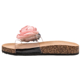 Super Me Pantofle S Květinami růžový 1