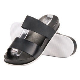 Laura Mode Černé gumové pantofle černý 1