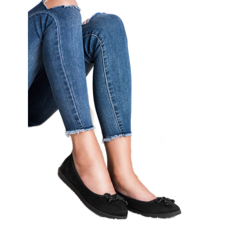 Comer Semišové balerínky černý 1