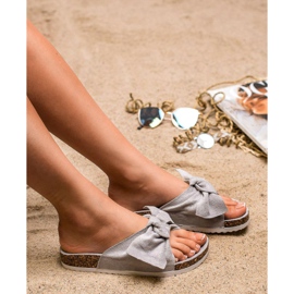 Diamantique Pantofle S Mašlí šedá 2