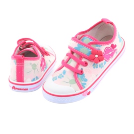 American Club Tenisky Mouth americká kožená stélka bílý hnědý růžový 4