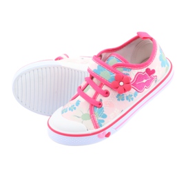 American Club Tenisky Mouth americká kožená stélka bílý hnědý růžový 5