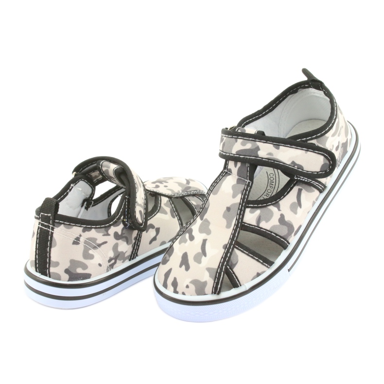 Dětská obuv American Club s koženou stélkou na suchý zip bílý hnědý černý šedá 4