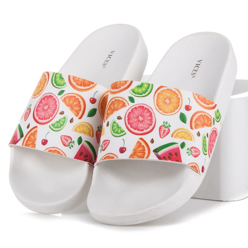 Vices Ovocné pantofle bílý 1