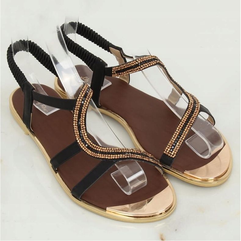 Asymetrické černé sandály GD4157 Black černý 1