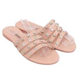 Růžové dámské růžové pantofle DD83P Pink růžový 1