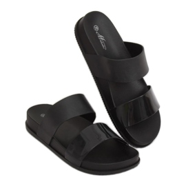 Černé dámské černé pantofle TS-23 Black černý 1