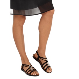 Černé dámské sandály FC19-Q33 Black černá 2