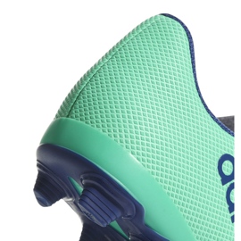 Kopačky Adidas X 17.4 FxG Jr CP9014 modrý zelená 3