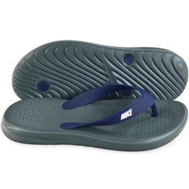 Pantofle Nike Solay Thong M 882690 001 šedá námořnická modř 1