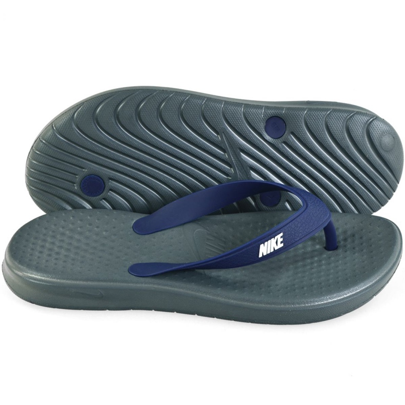 Pantofle Nike Solay Thong M 882690 001 šedá námořnická modř 1