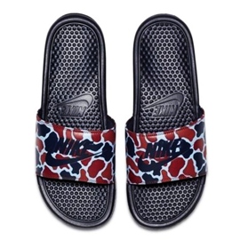 Pantofle Nike Benassi Just Do It Print 631261-405 černý vícebarevný 1