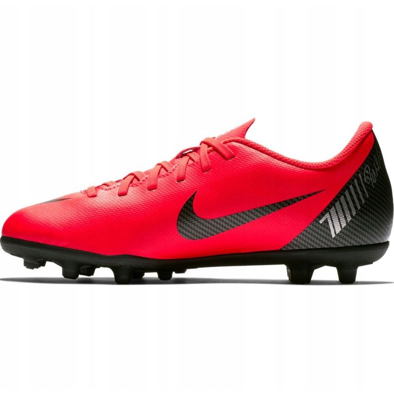 Kopačky Nike Mercurial Vapor 12 Club Gs CR7 FG / MG Jr AJ3095-600 vícebarevný červený 1