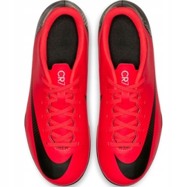Kopačky Nike Mercurial Vapor 12 Club Gs CR7 FG / MG Jr AJ3095-600 vícebarevný červený 2