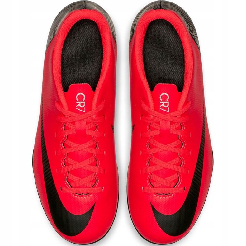 Kopačky Nike Mercurial Vapor 12 Club Gs CR7 FG / MG Jr AJ3095-600 vícebarevný červený 2