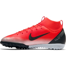 Kopačky Nike Mercurial Superfly X 6 Academy Gs CR7 Tf Jr AJ3112-600 červený červený 2