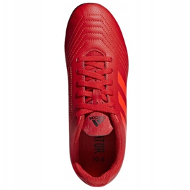 Kopačky Adidas Predator 19.4 FxG Jr CM8541 vícebarevný červený 2