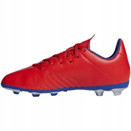 Kopačky Adidas X 18.4 FxG Jr BB9379 vícebarevný pomeranče a červené 2 Kopačky Adidas X 18.4 FxG Jr BB9379 vícebarevný pomeranče a červené 2