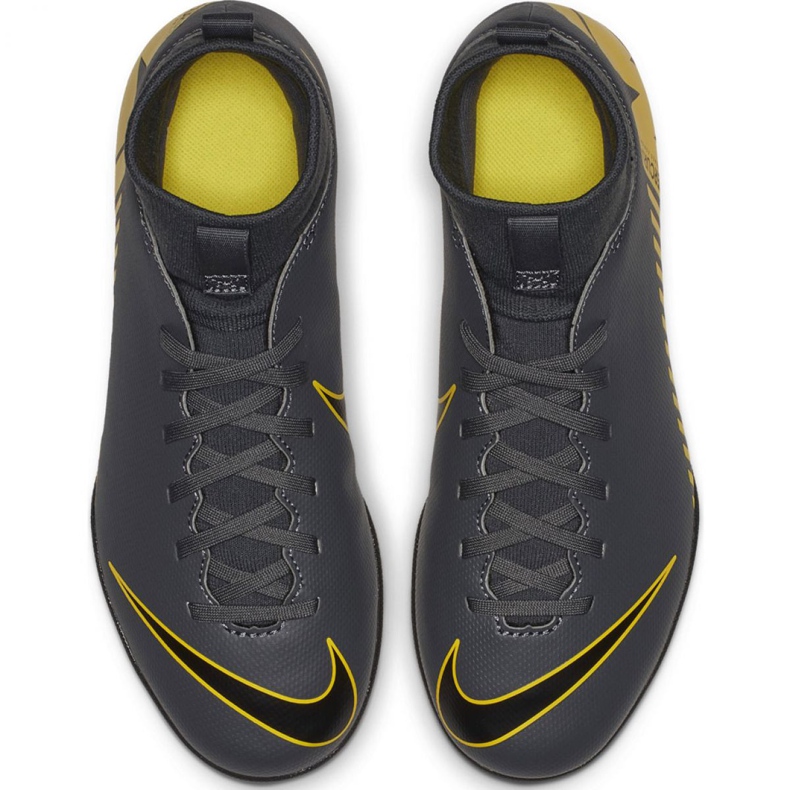 Sálová obuv Nike Mercurial Superfly X 6 Club Ic Jr AH7346-070 černý šedá 2