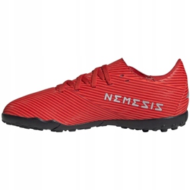 Kopačky Adidas Nemeziz 19.4 Tf Jr F99935 červené pomeranče a červené 2