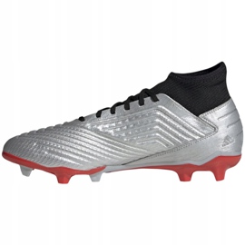 Kopačky Adidas Predator 19.3 Fg M F35595 červené stříbrný 1