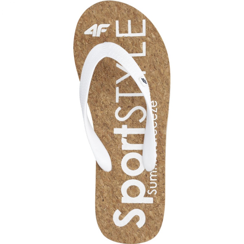 Pantofle 4f W H4L19-KLD002 10S bílé bílý hnědý 1