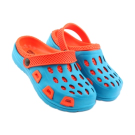 Aqua-speed pantofle modrý oranžový 4