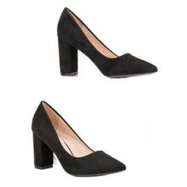 Diamantique Černé semišové lodičky černá 2