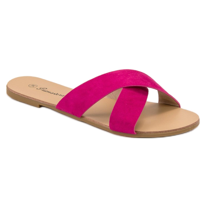 Primavera Pohodlné ploché pantofle růžový 1