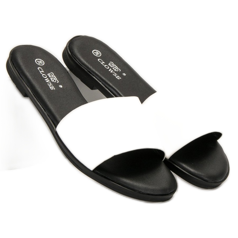 Clowse Klasické bílé pantofle bílý 1