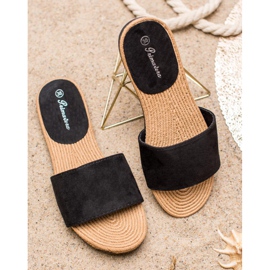 Primavera Semišové pantofle černý 2