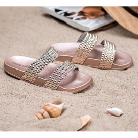 Bello Star Pantofle S Korálky žlutá 1