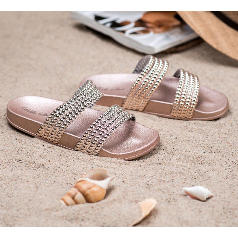 Bello Star Pantofle S Korálky žlutá 1