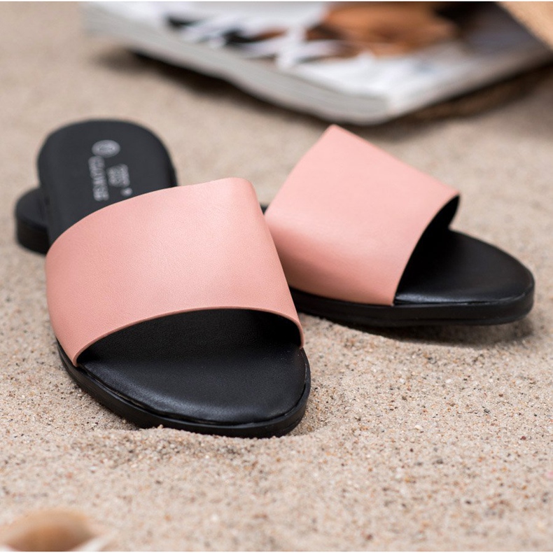 Clowse Klasické práškové pantofle růžový 1 Clowse Klasické práškové pantofle růžový 1