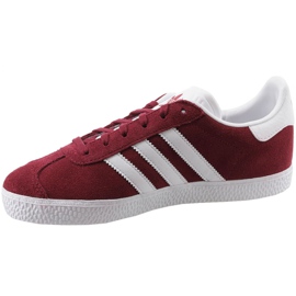Červené boty Adidas Gazelle Jr CQ2874 bílý červený 1
