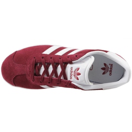 Červené boty Adidas Gazelle Jr CQ2874 bílý červený 2