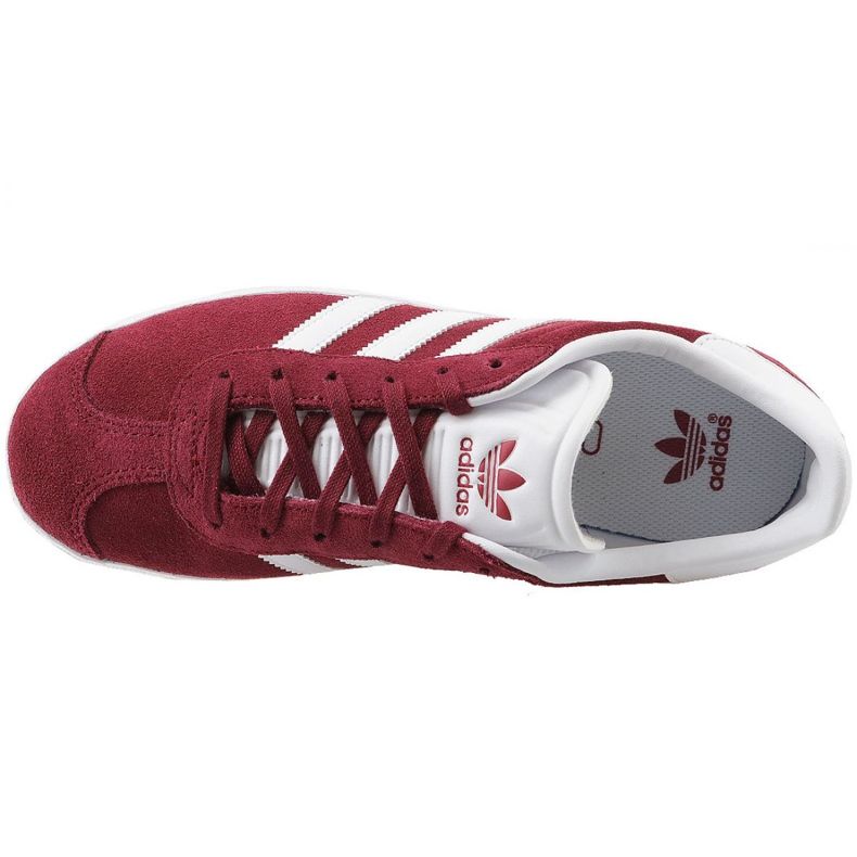 Červené boty Adidas Gazelle Jr CQ2874 bílý červený 2