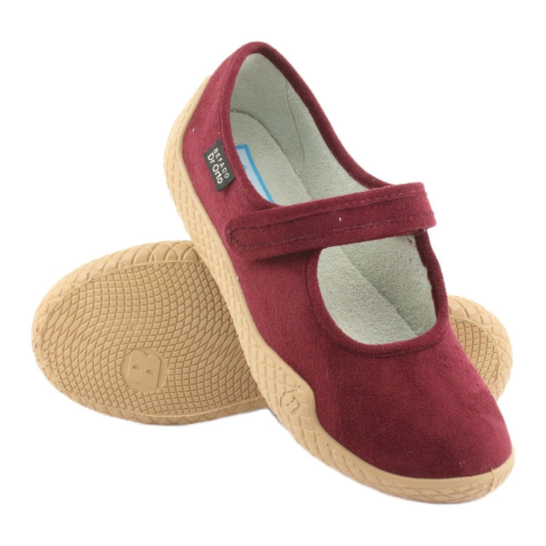 Dr.ORTO Befado dámské boty pu-young pu 197D003 bordó červené 3
